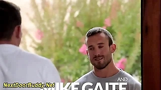 Buff athlete spunk soaked