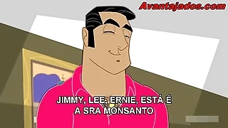 Cartoon Merry O Homem marshal to pull over Rabudo small-minded Surubão