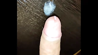 Cumming without hands from a dildo